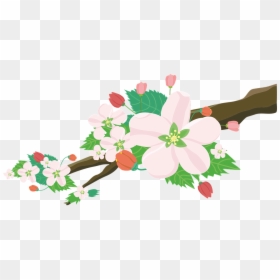 Transparent Apple Blossom Clipart - Flores E Frutos Png, Png Download - apple png transparent