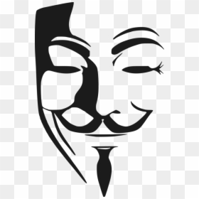 Art,monochrome Photography,facial Hair - V For Vendetta Stencil, HD Png Download - guy fawkes png