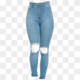 Denim Jeans Jean Rippedjeans Ripped Freetoedit - Denim, HD Png Download - ripped jeans png