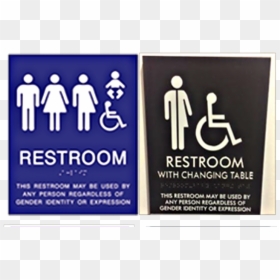 The Gender-neutral Signs Above And Those That Follow - Any Gender Restroom Signs, HD Png Download - restroom png