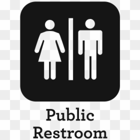 Public Restroom - Sign, HD Png Download - restroom png