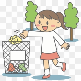 Litter Into Bin - Put Rubbish In The Bin Clipart, HD Png Download - litter png