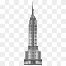Empire State Building Portable Network Graphics Architecture - Gambar Sketsa Gedung Pencakar Langit, HD Png Download - skyscraper silhouette png
