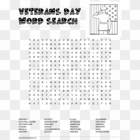Veterans Day Word Search - Alcohol Tobacco And Drugs Word Search, HD Png Download - veterans png