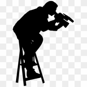 Silhouette, Cameraman, Job, Working, Actor, Aiming - Actor Silhouette Png, Transparent Png - cameraman png