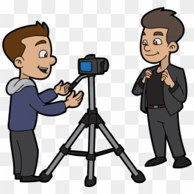 Camera Cartoon With Cameraman, HD Png Download - cameraman png