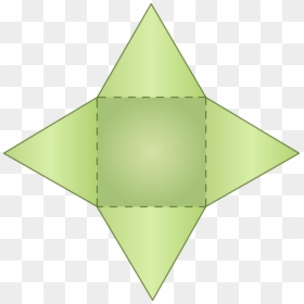 Transparent 3d Pyramid Png - Net Of Space Figures, Png Download - 3d pyramid png