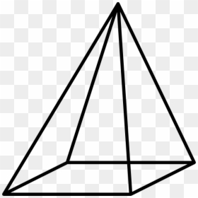 Square Pyramid Solid Geometry Cone Rectangle - Square Pyramid Png, Transparent Png - 3d pyramid png