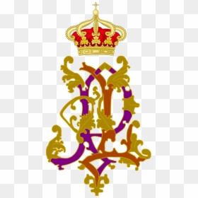 Dual Cypher Of King Luis I And Queen Maria Pia Of Portugal - Illustration, HD Png Download - king and queen png