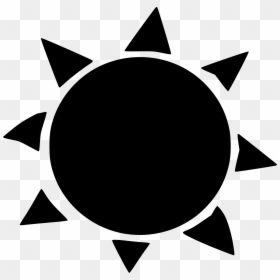 Sun Png Black And White - Black Sun Icon Png, Transparent Png - white sun png
