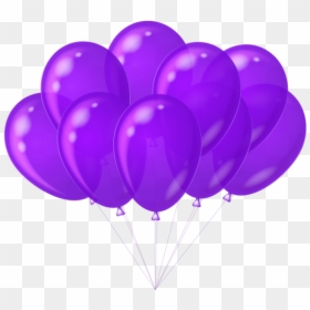 Birthday Cake Clipart Purple Clip - Purple Balloons Transparent Background, HD Png Download - birthday cake clipart png