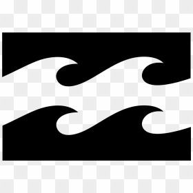 Logo With Waves Black And White, HD Png Download - billabong logo png