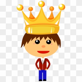 Boy With Crown Cartoon, HD Png Download - crown vector png