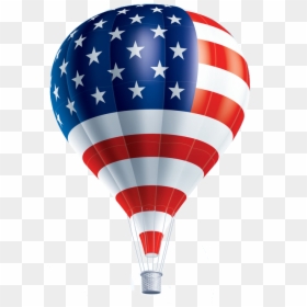 Patriotic Hot Air Balloons, HD Png Download - hot air balloon png
