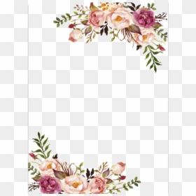 Free Printable Floral Border, HD Png Download - pinterest png