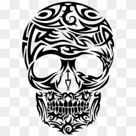 Skull Tattoo Png, Transparent Png - tribal png