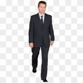 Man In Suit No Background, HD Png Download - person walking png