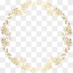 Round Gold Border Free, HD Png Download - floral border png