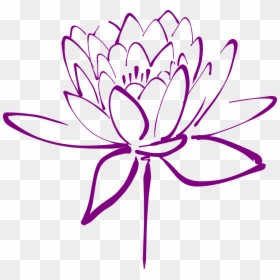 Clipart Purple Lotus Flower, HD Png Download - lotus flower png