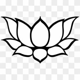 Lotus Black And White, HD Png Download - lotus flower png