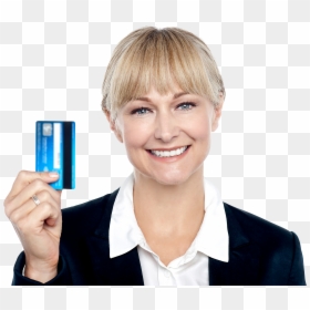 Person Holding A Credit Card, HD Png Download - credit card png