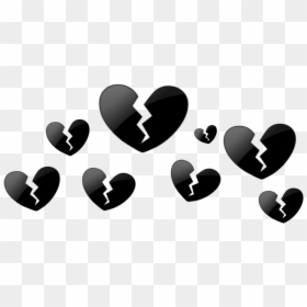 Blackheart Sticker - Black Broken Hearts Png, Transparent Png - black heart png