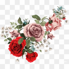 Roses Seamless Pattern, HD Png Download - png format images of flowers