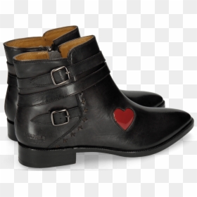 Ankle Boots Candy 5 Black Heart Patent Red - Motorcycle Boot, HD Png Download - black heart png