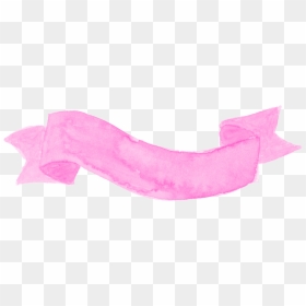 Pink Watercolor Ribbon Banner Png, Transparent Png - pink ribbon png