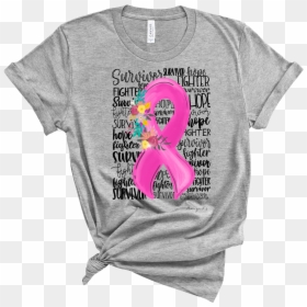 T-shirt, HD Png Download - pink ribbon png