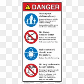 Swimming Pool Safety Sign, HD Png Download - no symbol png