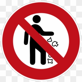 Pictogram No Littering, HD Png Download - no symbol png