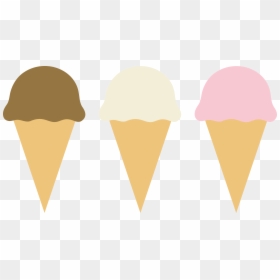 Simple Ice Cream Cartoon, HD Png Download - ice cream cone png