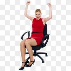 Woman Sitting In Chair, HD Png Download - sexy legs png