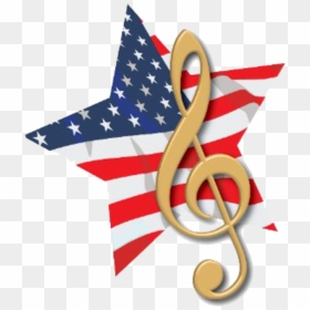 Patriotic Flag Clipart Transparent Tumblr - American Flag Music Notes, HD Png Download - patriotic stars png