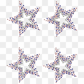 Star Single Burst Patriotic Usa Blue And Red Small - Star, HD Png Download - patriotic stars png