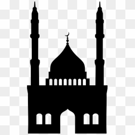 Islam Drawing Buidling - Mosque Drawing Black And White, HD Png Download - masjid png