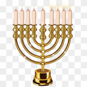 Candelabro Com 7 Velas, HD Png Download - menorah clipart png