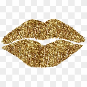 Gold Lips Png - Gold Glitter Lips Png, Transparent Png - lips png transparent