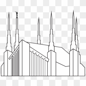 Line Art, HD Png Download - lds temple png