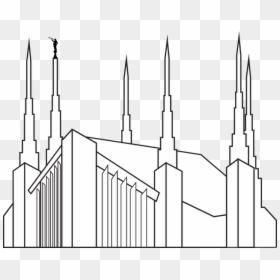 Line Art, HD Png Download - lds temple png