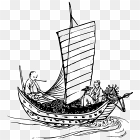 Viking Ship Clipart Galley - Boat In Water Drawing Png, Transparent Png - viking ship png