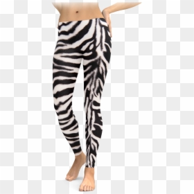 Zebra Stripes Leggings - Leggings, HD Png Download - zebra stripes png