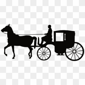 Png Black And White Man Carriage Big Image- - Horse And Buggy Clip Art, Transparent Png - covered wagon png