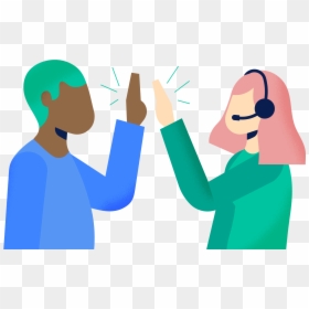 Two People High Five - Automatic Call Distributor, HD Png Download - two people png