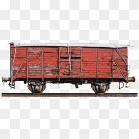 Wagon, Goods Wagons, Railway, Old, Historically - Railroad Car, HD Png Download - old train png