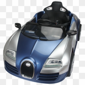 12v Battery Powered Premium Convertible Bugatti Veyron - Детский Автомобиль Бугатти Вейрон, HD Png Download - bugatti veyron png