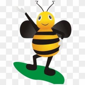 Bee Clipart, Bee Cards, Rock Painting, Painted Pots, - Honey Bee, HD Png Download - honeybee png