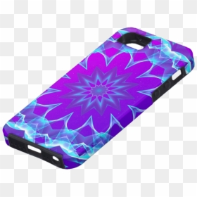 Psychedelic Stars, Abstract Violet Purple Glow Mandala - Mobile Phone Case, HD Png Download - purple stars png