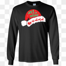 Christmas T-shirt Joy To The World Black / Small Ls - Adidas Son Goku T Shirt, HD Png Download - joy to the world png